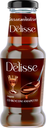 Сироп десертный DELISSE со вкусом Амаретто, 250мл, вид