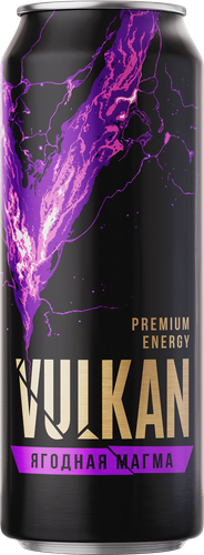 Напиток VULKAN Малина, гранат тонизирующий газированный, 0.45л, детальное фото