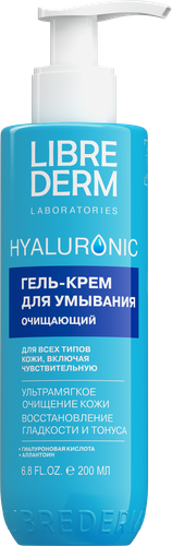 Гель-крем для умывания LIBREDERM Hyaluronic Очищающий, 200мл, крупный план