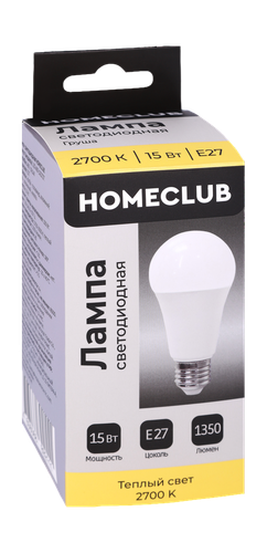 Лампа филаментная HOMECLUB груша 6Вт Е27 нейтральный свет, Арт. FIL-A55-6Е2740, картинка