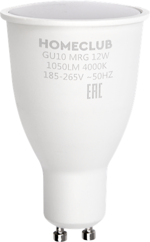 Лампа светодиодная HOMECLUB софит 12Вт GU10 нейтральный, Арт. LED-MRG-12GU1040, изображение