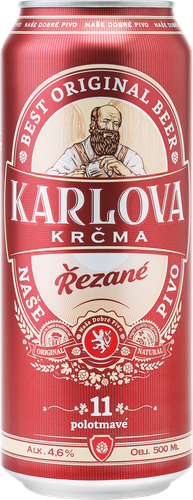 Пиво темное KARLOVA KRCMA REZANE фильтрованное 4,6%, 0,5л, детальное фото