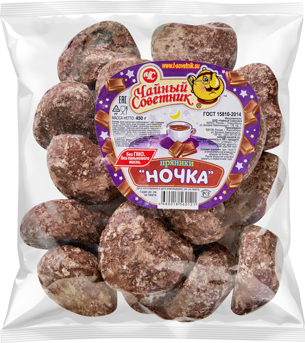 Пряники ЧАЙНЫЙ СОВЕТНИК Ночка, 450г, картинка