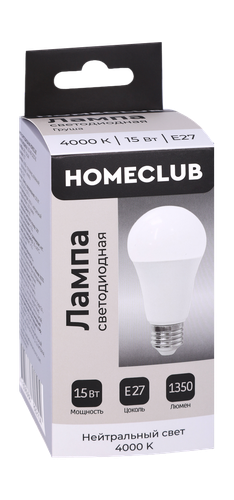 Лампа филаментная HOMECLUB груша 6Вт Е27 теплый свет, Арт. FIL-A55-6Е2727, фото