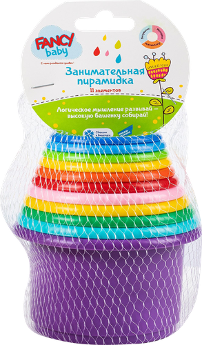 Игрушка развивающая FANCY BABY Занимательная пирамидка, Арт. PR03, изображение