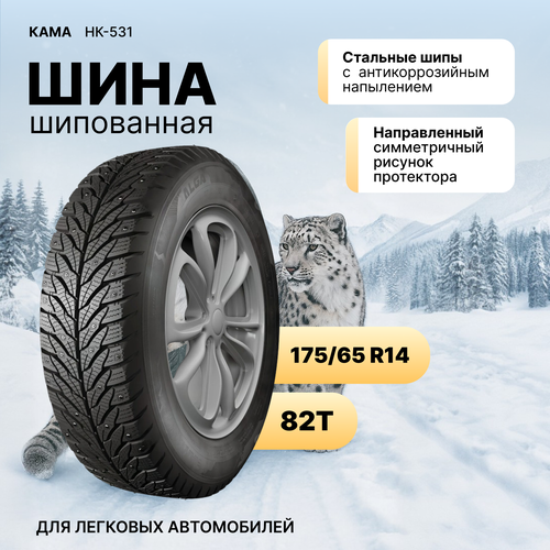 Автошина зимняя шипованная КАМА Alga 175/65 R14 (НК-531), Арт. 1151012, вид