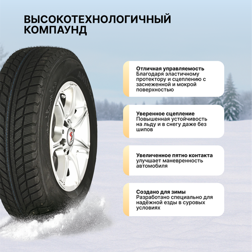 Автошина зимняя нешипованная БЕЛШИНА липучка 215/65 R16 BEL-217, бескамерная, Арт. 259002052, крупный план