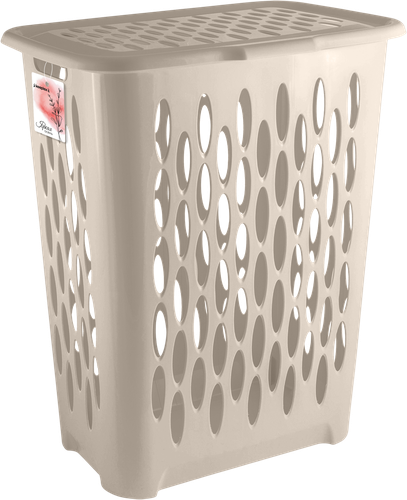 Корзина для белья KEEPLEX Light 42,2х29х51,5см, с откидной крышкой, 37л, Арт. KL1801БЖ-Л, картинка