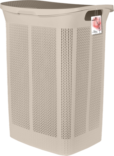 Корзина для белья KEEPLEX Ajur 43х34х59см, с откидной крышкой, 50л, Арт. KL4101БЖ-Л, картинка