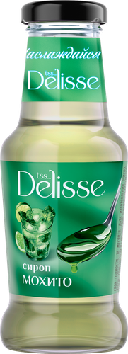 Сироп десертный DELISSE Мохито, со вкусом лимона и мяты, 250мл, детальное фото