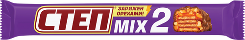 Батончик СТЕП MIX глазированный с изюмом и арахисом, 80г, вид