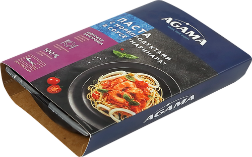 Паста AGAMA с морепродуктами в соусе Маринара, 250г, фото