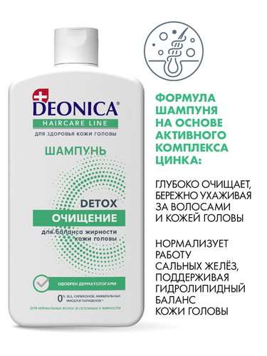 Шампунь DEONICA Detox очищение, 750мл, фотография