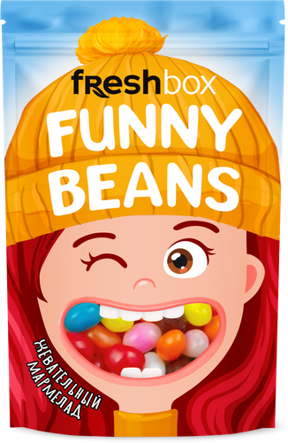 Драже мармеладное FRESHBOX Funny Beans фруктовое ассорти, 33г, фото
