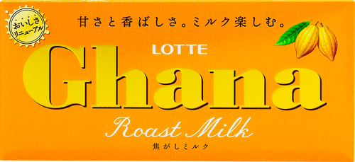 Шоколад LOTTE Ghana топленое молоко, 50г, фото