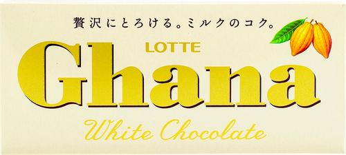 Шоколад белый LOTTE Ghana, 45г, картинка