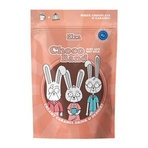 Какао напиток ELZA Choco Band Drink&Dessert Creamy Caramel, 200г, вид