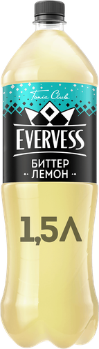 Напиток EVERVESS Тоник Биттер Лемон сильногазированный, 1.5л, изображение