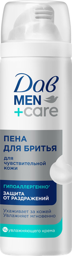 Пена для бритья ДАВ Men Care для чувствительной кожи, 200мл, детальное фото