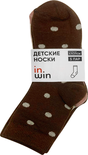 Носки детские INWIN Каваи р. 14–22, Арт. BTS25BO-2, 5пар, крупный план
