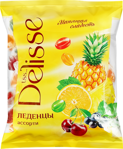 Карамель леденцовая DELISSE мини ассорти, 250г, изображение
