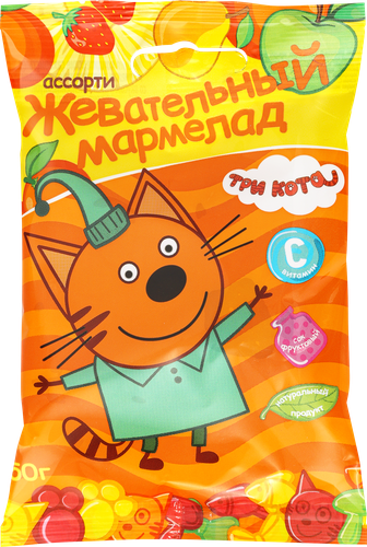 Мармелад жевательный желейный ТРИ КОТА, 50г, фотография