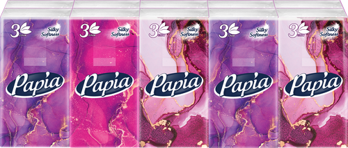 Платочки носовые PAPIA 3-слоя, 10шт, фотография