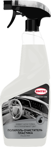 Полироль-очиститель пластика SINTEC Polish Mat, парфюм, 550мл, крупный план