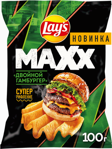 Чипсы картофельные LAY'S Махх Двойной гамбургер, 100г, детальное фото