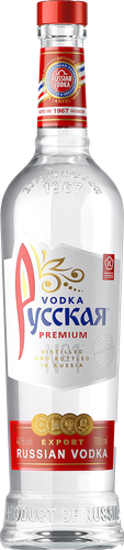 Водка РУССКАЯ 40%, 0.5л
