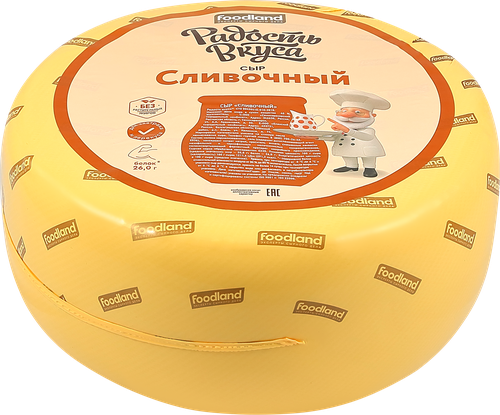 Сыр полутвердый РАДОСТЬ ВКУСА Сливочный 40%, без змж, весовой, фото