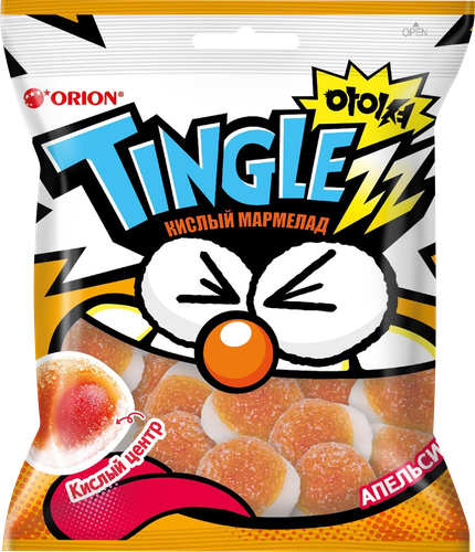 Мармелад жевательный ORION Tingle со вкусом апельсина, 75г, картинка