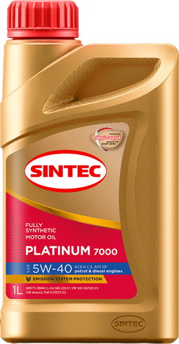 Масло моторное SINTEC Platinum 7000 5W-40 C3 SP, 1л, изображение