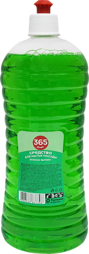 Средство для мытья посуды 365 ДНЕЙ Зеленое яблоко, 1л, картинка