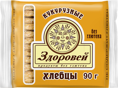 Хлебцы кукурузные ЗДОРОВЕЙ, 90г, картинка