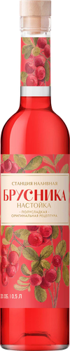 Настойка СТАНЦИЯ НАЛИВНАЯ Брусника 30%, полусладкая, 0.5л