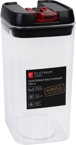 Банка для хранения HOMECLUB вакуумная с крышкой, 1.2л, Арт. cv-pc-1200, изображение