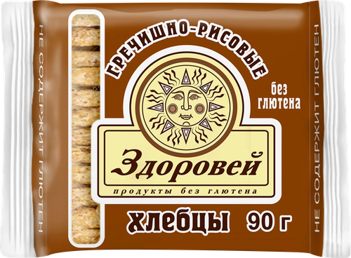 Хлебцы гречишно-рисовые ЗДОРОВЕЙ, 90г, изображение