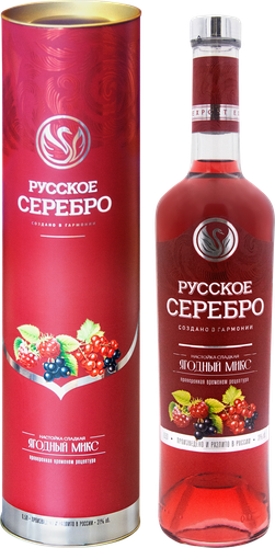 Настойка РУССКОЕ СЕРЕБРО Ягодный микс 21%, сладкая, в тубе, 0.5л