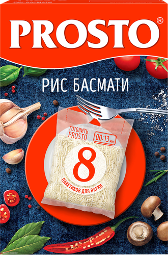 Рис НАЦИОНАЛЬ Prosto Басмати, в пакетиках, 8х62,5г, изображение