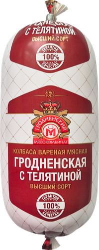 Колбаса вареная МК ГРОДНЕНСКИЙ с телятиной, 400г, вид