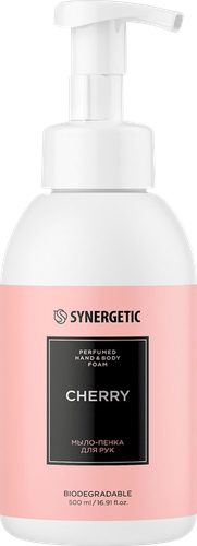 Мыло-пенка SYNERGETIC Cherry Вишня, 500мл, детальное фото