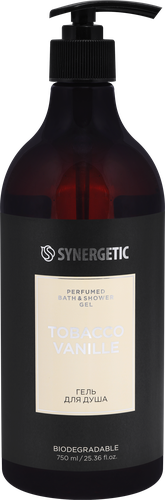 Гель для душа Synergetic Табак-ваниль, 750мл, фотография