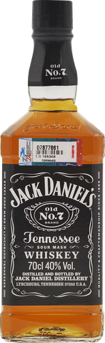 Виски JACK DANIEL'S Tennessee зерновой 40%, со стаканом, 0.7л, вид