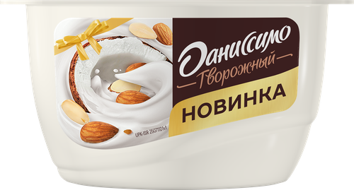 Продукт творожный ДАНИССИМО Кокосово-миндальный десерт 6,8%, без змж, 130г, фото