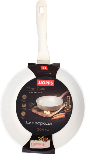 Сковорода HOPPS Classy Taste литая 24см, с антипригарным покрытием, индукция, Арт. HOP-24, фото