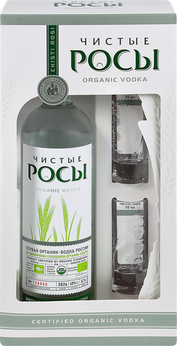 Водка ЧИСТЫЕ РОСЫ 40%, п/у, 0.7л, крупный план