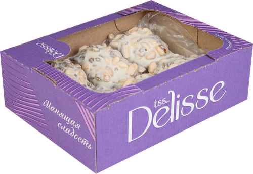 Десерт DELISSE с изюмом арахисом в белой глазури, 700г, фотография