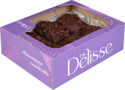Десерт DELISSE с изюмом арахисом в темной глазури, 700г, фотография