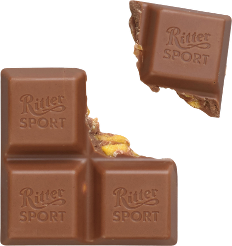 Шоколад молочный RITTER SPORT Имбирное печенье с какао-кремом, 100г, крупный план